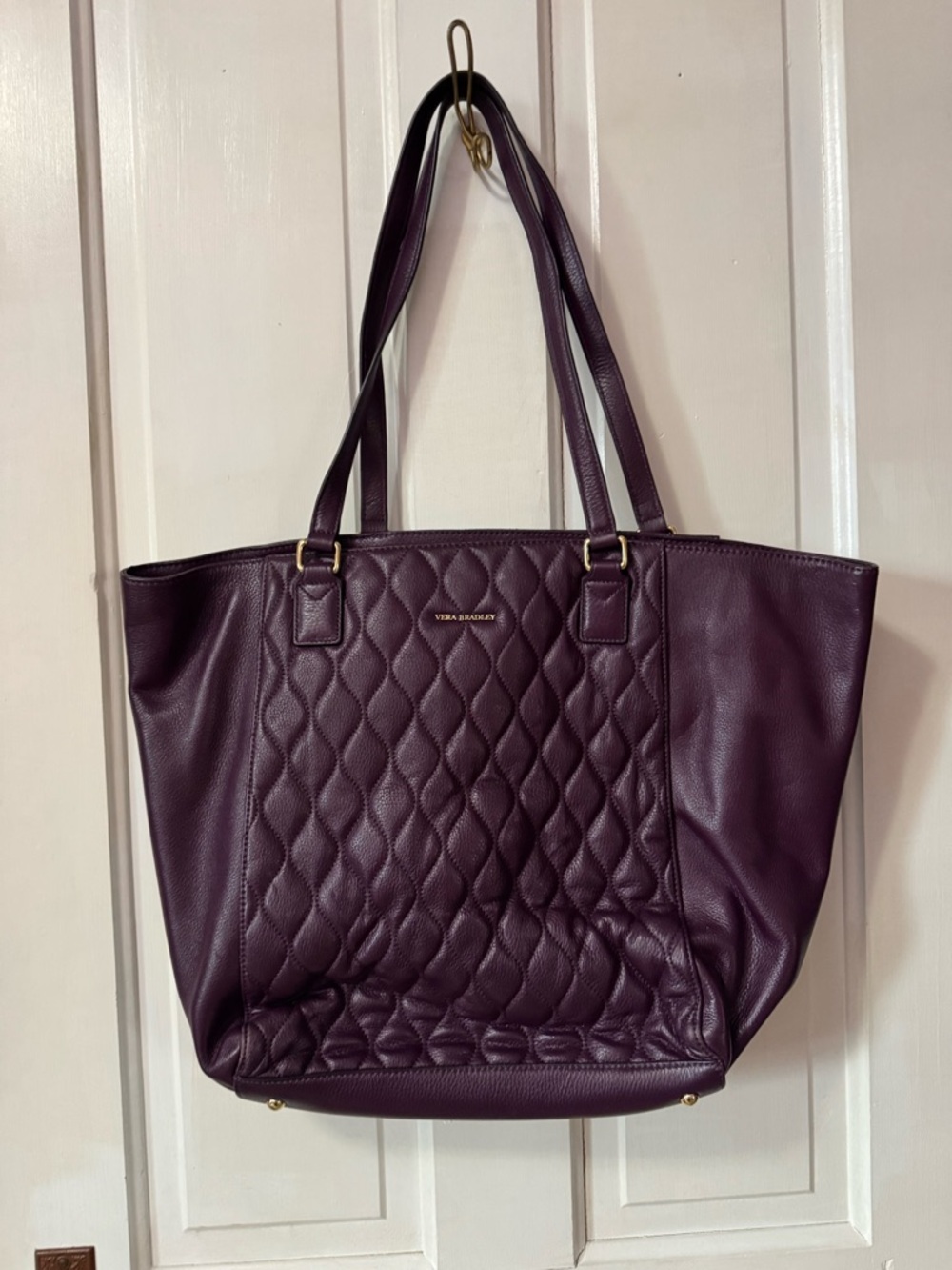 Vera Bradley Quilted Tote in Plum